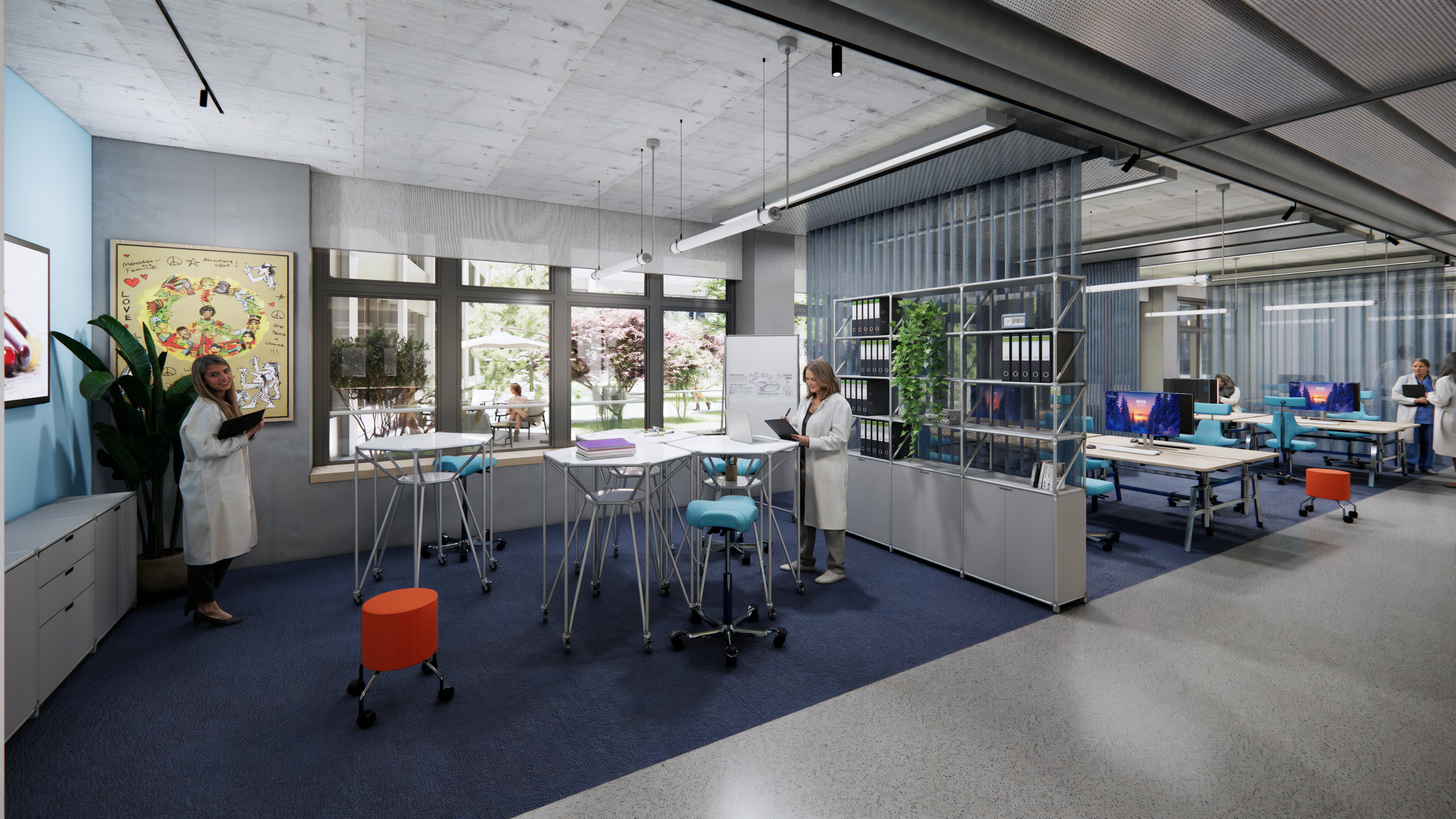 Labor- und Arbeitsbereich als Rendering